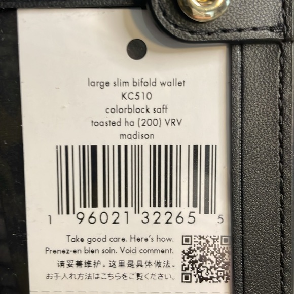 Kate Spade Black and Beige Wallet - Picture 6 of 6